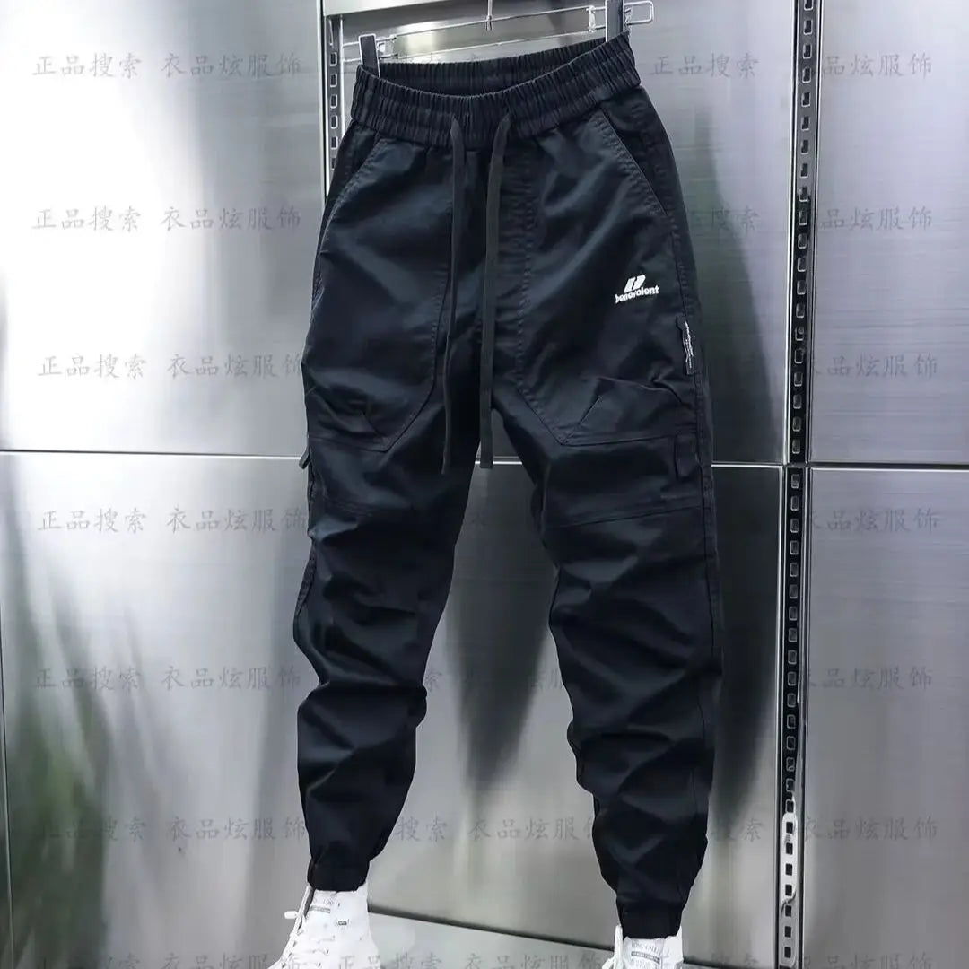 Multi-Pocket Cargo Hosen Einfarbig Casual Harem Bleistift Hosen Outdoor Jogging Jogginghose Luxus Marke männer Kleidung