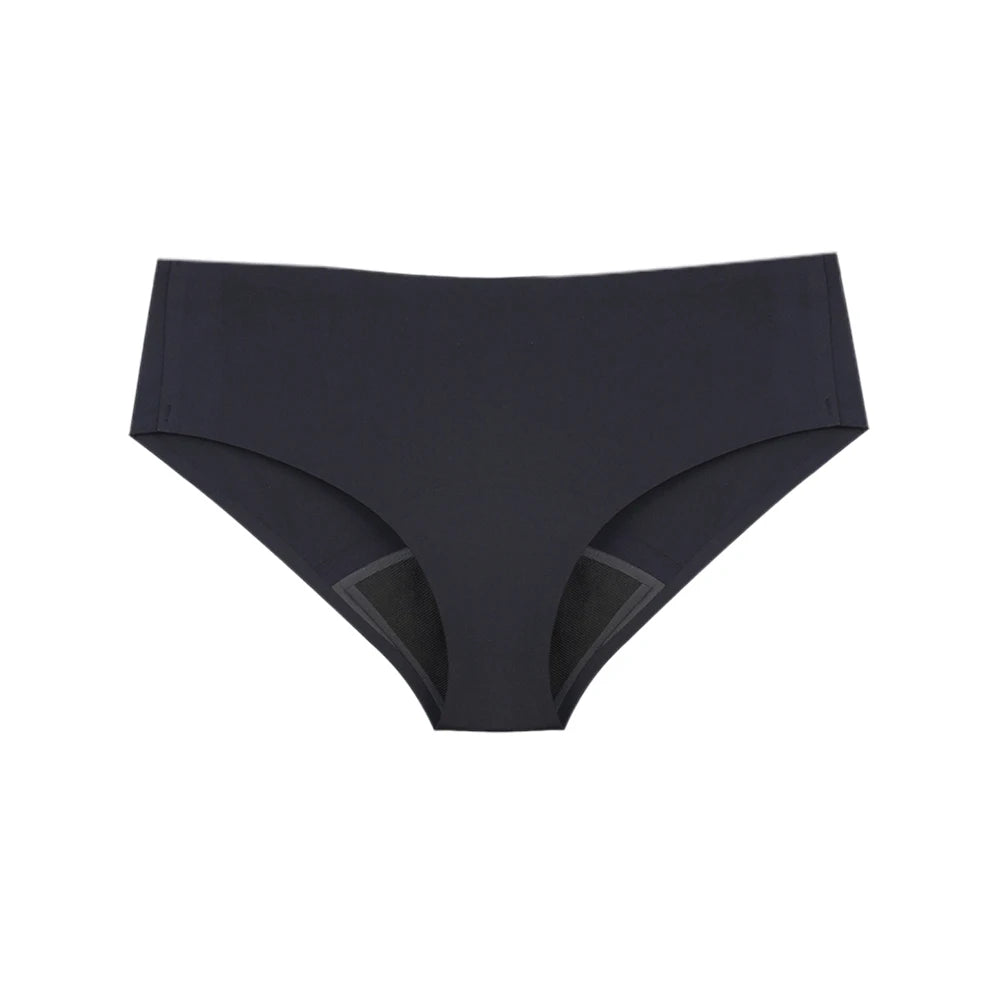 Seamless 4-Layer Menstrual Panties Mid-brief Breathable Reusable Leakproof Underwear for Women Fast Absorption