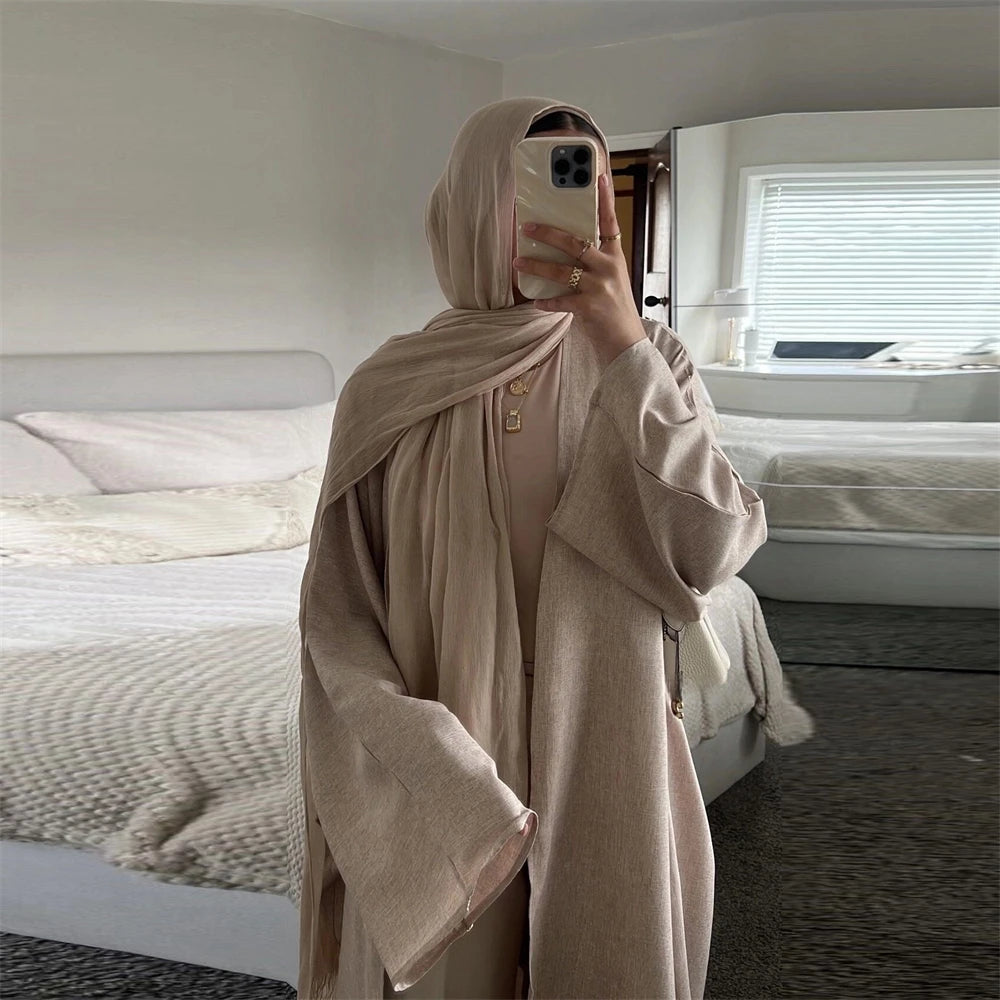 Ähnliche Baumwolle Leinen Batwing Kimono Abaya Dubai Islam Muslimischen Kleid Für Frauen Kebaya Kaftan Robe Musulmane Kaftan Marocain Femme