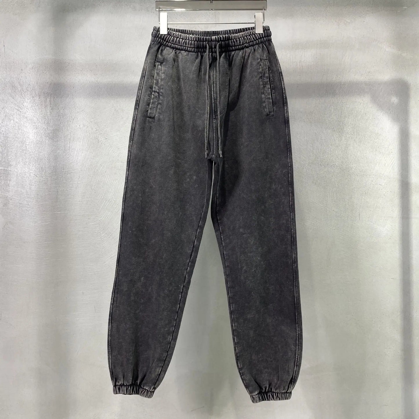 Vier Jahreszeiten Neue Mode Für Männer Casual Trendy Amerikanischen Gewaschen Gewachst Lose Einfarbig Hosen Gerade Jogger Hosen Männliche Hosen