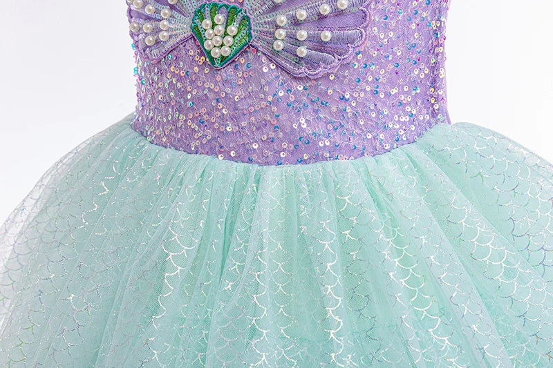 Mädchen elegante Regenbogen Prinzessin Kleid mit Bowknot Flatter Trim Mesh Kleid Tutu Kleid für Party, Performance Tutu Kleid