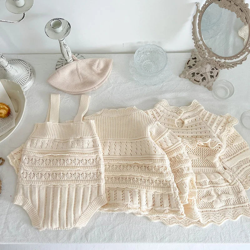 MILANCEL 2023 Baby-Bodys, gestrickt, für Kleinkinder, Mädchen, Kleidung, Kleinkinder, einteilig, Jungenkleidung