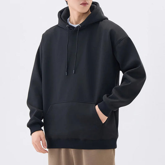 470G-570G HeavyWeight Cotton New Autumn Casual Men's Top Solid Color Loose Pullover Hoodies Sweatshirt Long-Sleeve Men Clothing.
