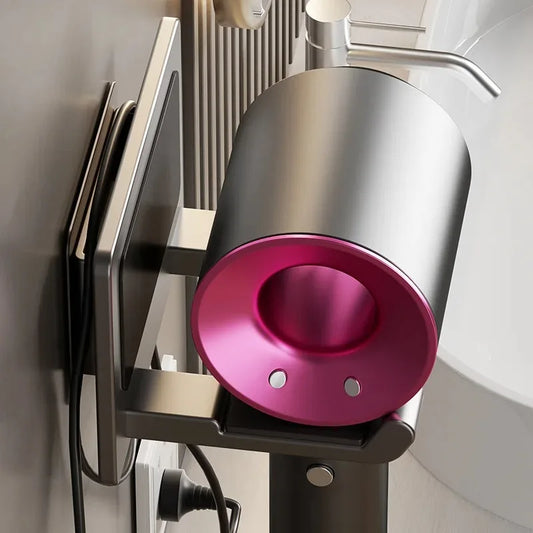 Ohne Stanzen Badezimmer Haartrockner Aufhänger Haartrockner Lagerregal Saugnapf Lagerregal Toilette Multifunktions-Lagerregal