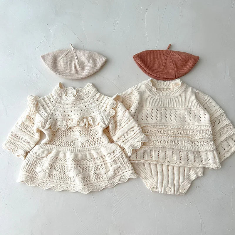 MILANCEL 2023 Baby-Bodys, gestrickt, für Kleinkinder, Mädchen, Kleidung, Kleinkinder, einteilig, Jungenkleidung