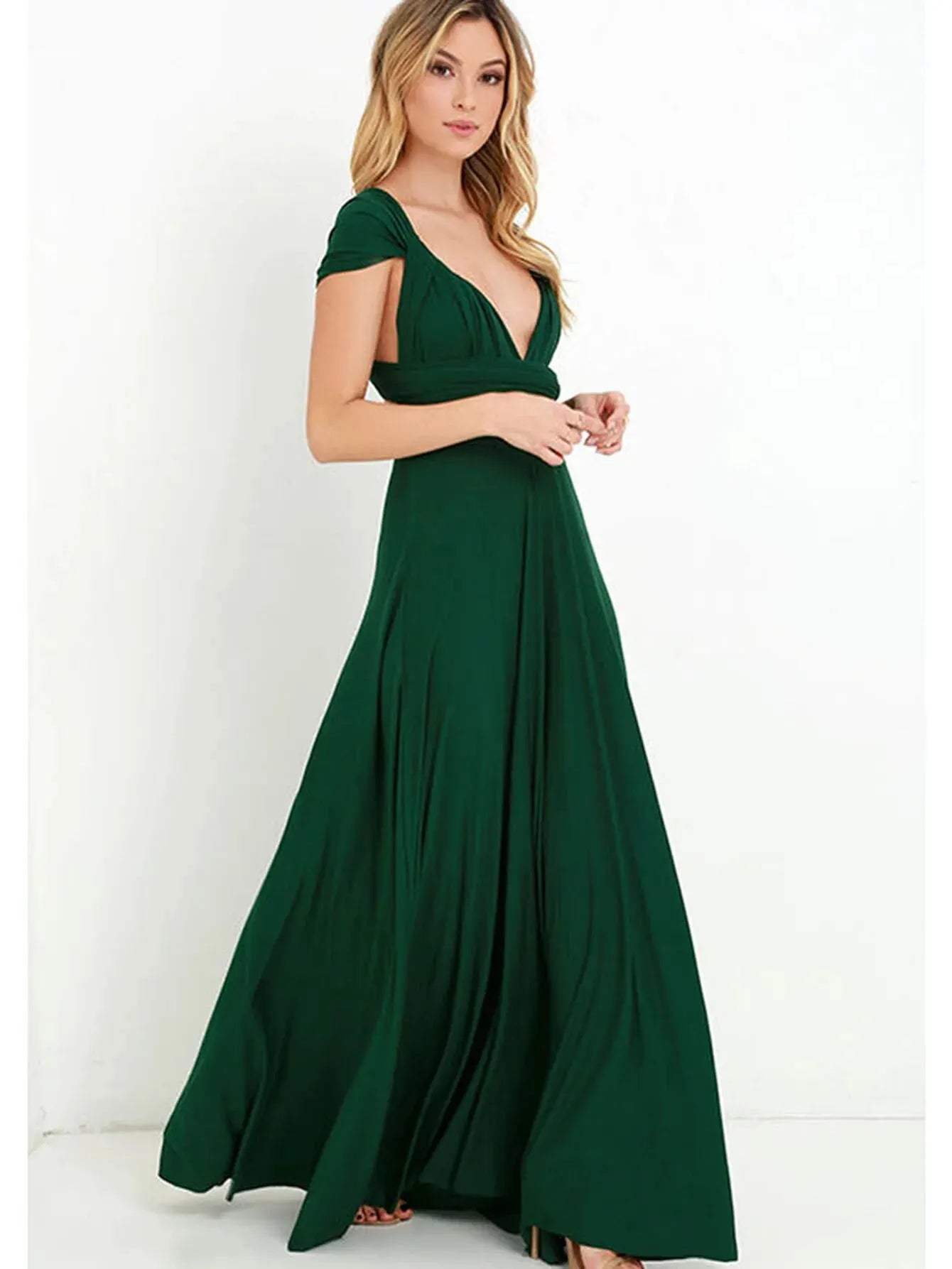 Sexy Frauen Multi way Wrap Cabrio Boho Maxi Club rotes Kleid Verband langes Kleid Party Brautjungfern Unendlichkeit Robe Longue Femme