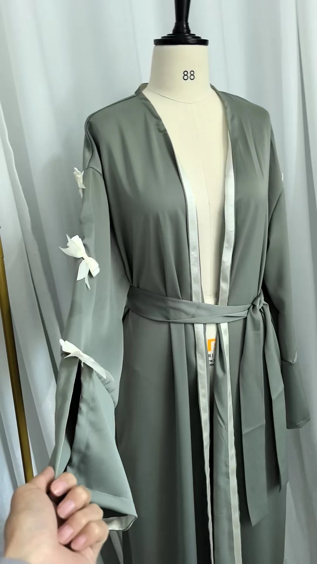 Eid Muslimischen Bogen Abaya Frauen Kleider Jalabiya Vestidos Largos Split Hülse Ramadan Marokko Dubai Lange Robe Party Islam Kaftan 2025
