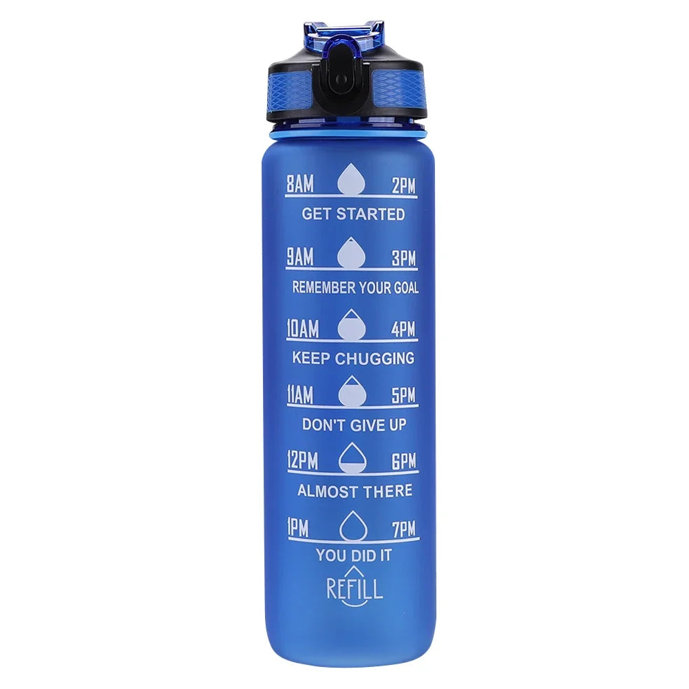 1 Liter Water Bottle Motivational Sport Water Bottle Leakproof Bottles Drinking Outdoor Travel Gym Fitness Jugs for Kitchen Cups.
