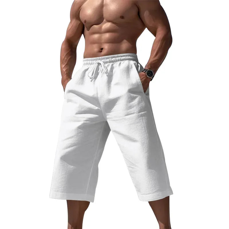 Grenzüberschreitende Sommer-lose und atmungsaktive Capri-Hose, Herrenmode, lässige, atmungsaktive Shorts, Jogginghose für Herren