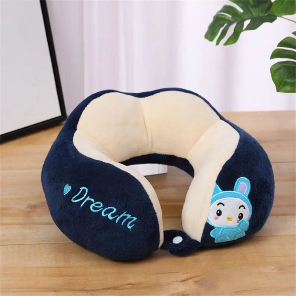 U-Shaped Pillow Cute Headrest Pillow Neck Car Sleeping Pillow Household Neck Protection Detachable Washable Neck Pillow.