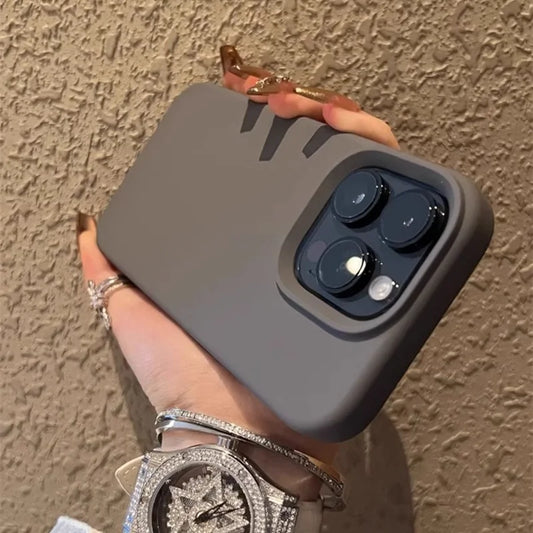 Luxury Silicone Shockproof Phone Case For iPhone 17 Air 16 15 14 13 12 11 Pro Max Plus 16E High Guality Solid Color Cases Cover.