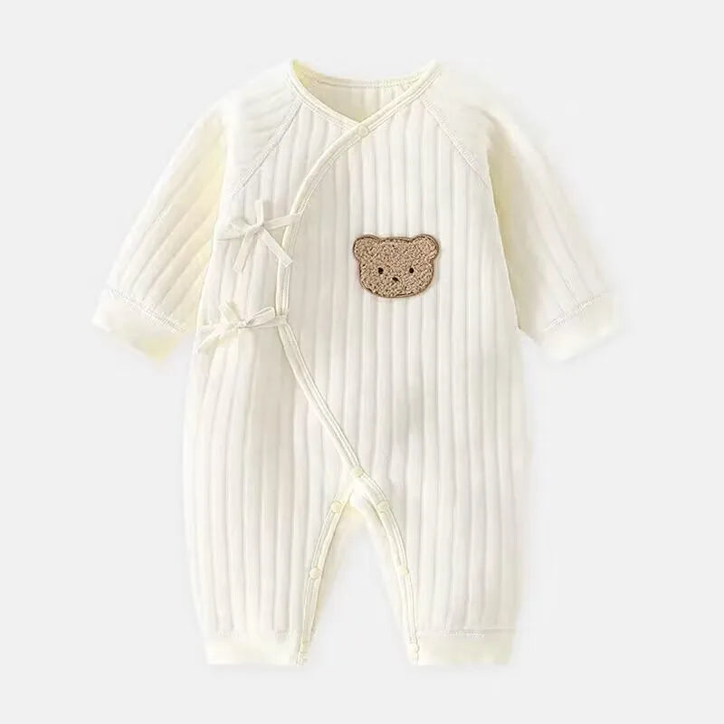 Jungen Mädchen Body Neugeborenen Winter Onesie Kleidung Baumwolle Kleinkind Hause Tragen 0-6M Verdickte Frühling und Herbst Kleidung