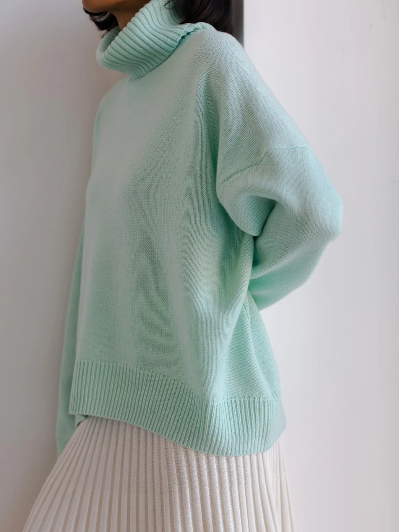 Herbst Und Winter Verdickte Rollkragenpullover frauen Lose Faul Gestrickte Pullover Silhouette Casual Pullover