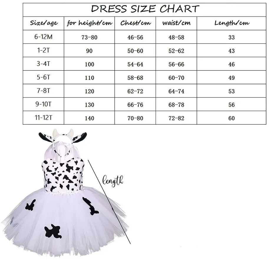 Halloween Tier Cosplay Kostüm für Kinder Wald Thema Kühe Tiger Giraffe Leopard Zebra Tutu Kleider Performance Tanz Sets