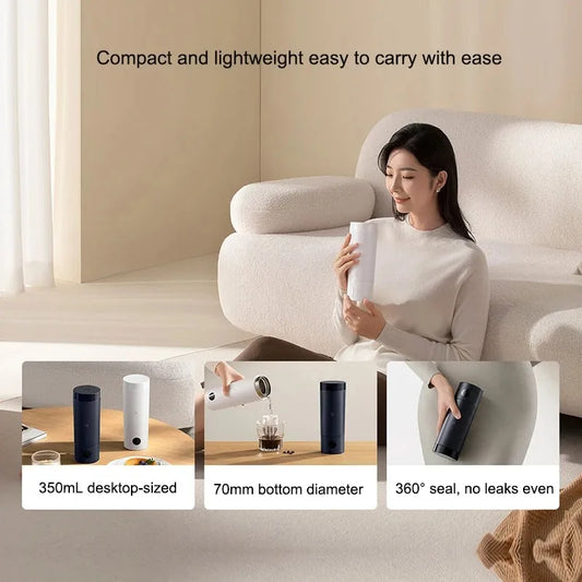 NEW XIAOMI Mijia Portable Electric Kettle 2 Thermos Cup Fast Water Boiler 350ml Smart Temperature Insulated Kettle Travel - CN.