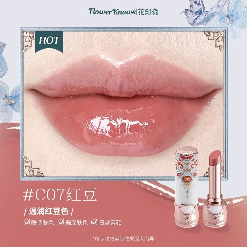 Flower Knows Butterfly Cloud Collar Collection Cosmetics Water Non Stick Cup Lipstick Lght Film-forming Solid Lip Gloss Makeup