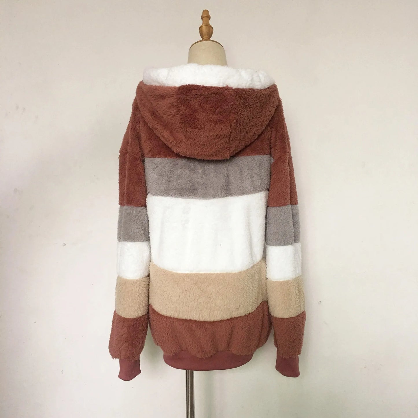 Übergroße Jacke für Frauen 2023 Neue Herbst Winter Warme Plüsch Tasche Mit Kapuze Streetwear Lose Dame Oberbekleidung Mantel Roupas Feminina