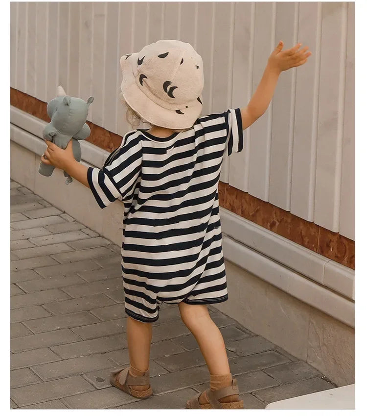0-24M Neugeborenen Kind Baby Jungen Mädchen Kleidung Drucken Baumwolle Strampler Nette Süße Einteilige Overall Sommer Neue geboren Outfit