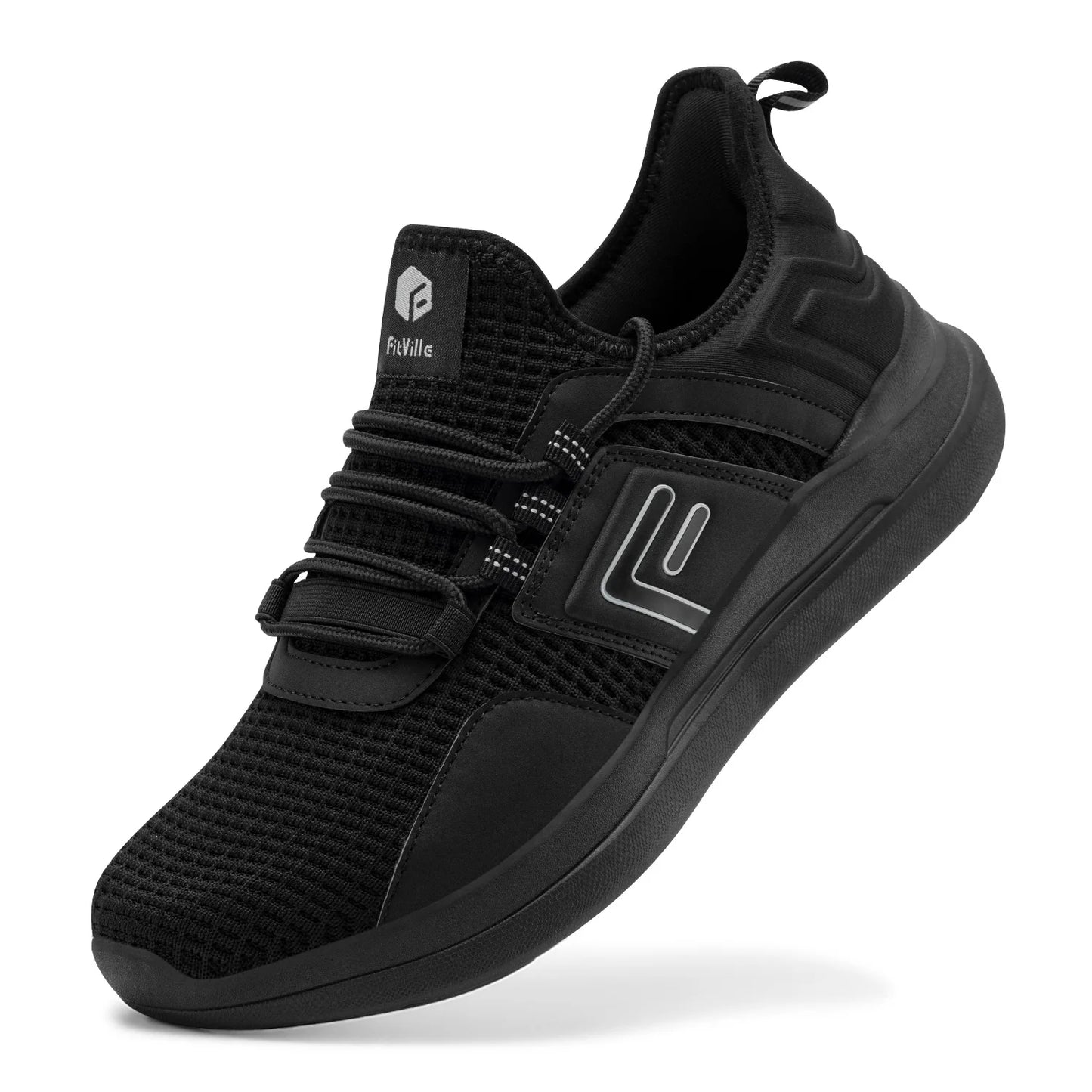 FitVille Herrenschuhe, extra breit, leicht, für geschwollene Füße, orthopädische Fußschmerzlinderung, Straßenlauf- und Wandersneaker