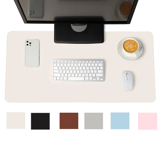 Portable Mouse pad large Gaming Waterproof Non-slip PU Leather Suede Desk Mat Computer Keyboard desk pad Mats white mousepad.