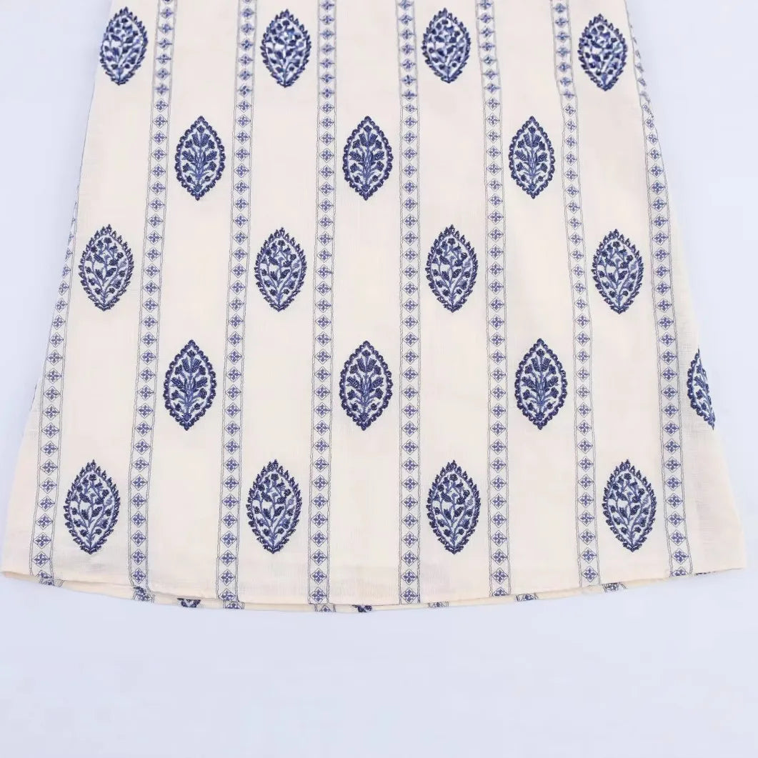 ZBZA Frauen Sexy Gedruckt Rohr Schlinge Lange Kleider Retro Taille Hohl Ärmelloses Abend Dünnes Kleid Weibliche Sommer Chic Street Party