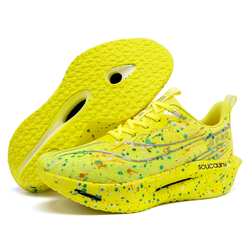 Supercritical E-TPU Marathon Running Shoes Men Women High-quality Road Jogging Shoes Light Comfy Sneakers Mesh Training Shoes