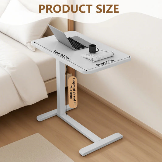 Mobiler tragbarer Nachttisch, Computertisch, Stehpult höhenverstellbar – mit 4 Rollen für Wohnzimmer, Schlafzimmer