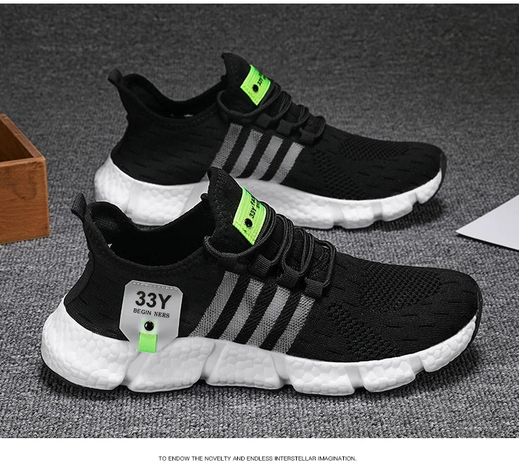 Atmungsaktives Mesh Männer Schuhe Trendy Leichte Fuß Wohnungen Plus Größe Männliche Tennis Turnschuhe Laufen Outdoor Fitness Schuhe 2024