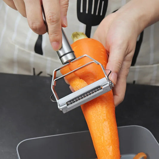 Multifunctional Stainless Steel Kitchen Peeler Fruit Vegetable Potato Carrot Cucumber Grater Julienne Durable Vegetable Slicer.