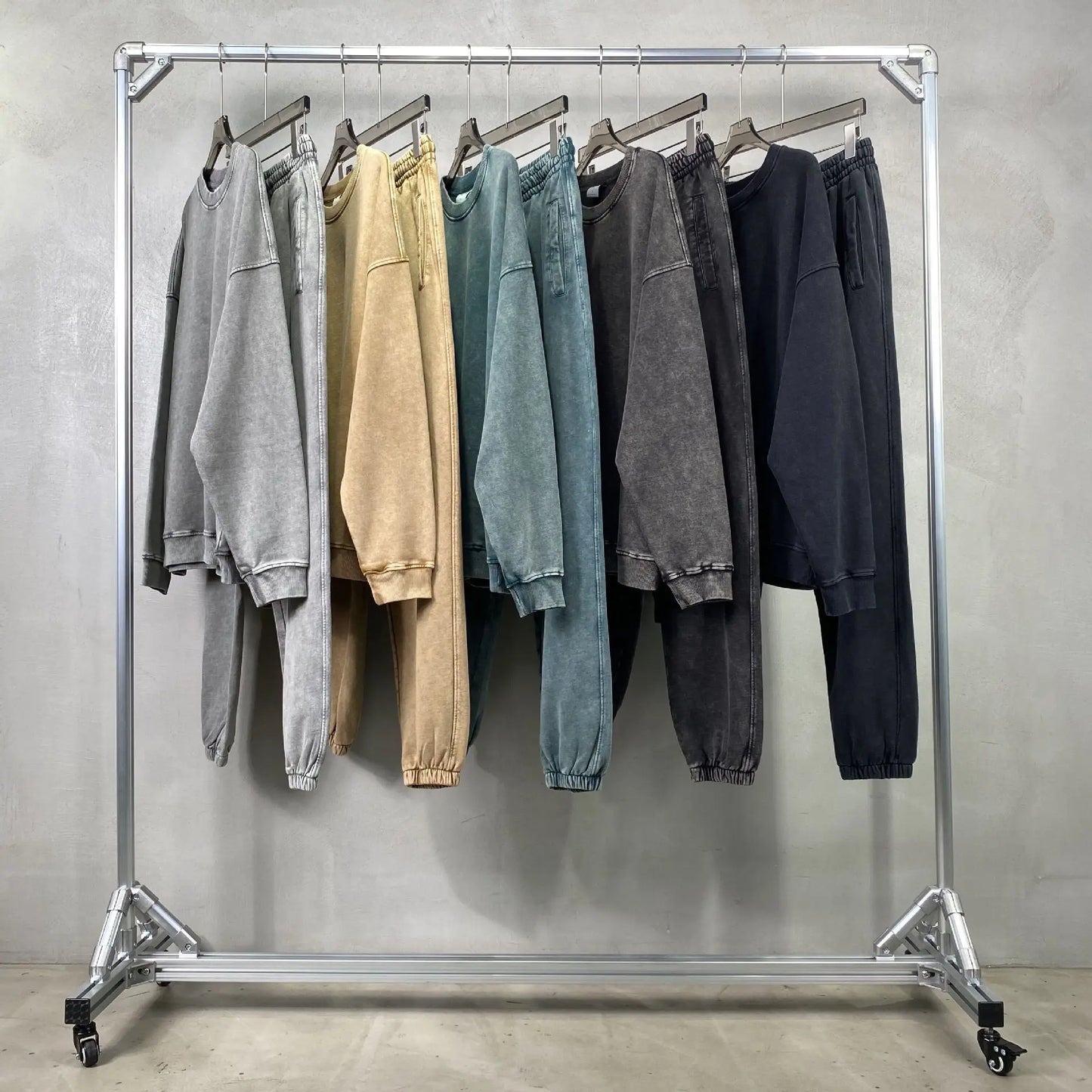 Vier Jahreszeiten Neue Mode Für Männer Casual Trendy Amerikanischen Gewaschen Gewachst Lose Einfarbig Hosen Gerade Jogger Hosen Männliche Hosen