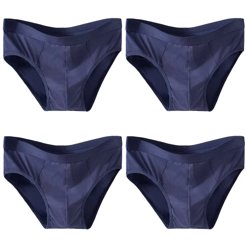 4pcs Mens Sexy Briefs Teenager Sport Underwears Plus Size Fat Men's Underpant Panties Students Breathable Fashion Casual Panties.