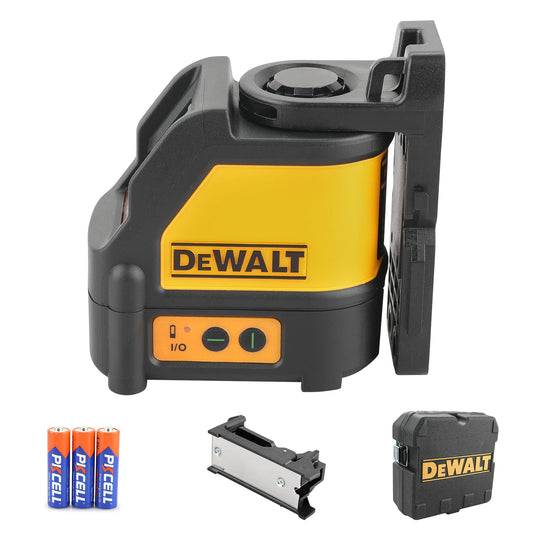 DEWALT DW088CG Laser-Wasserwaage, 2-zeiliges Kreuzlinien-Grünlicht, automatische Nivellierung, hochpräzise horizontale vertikale Laser-Wasserwaage