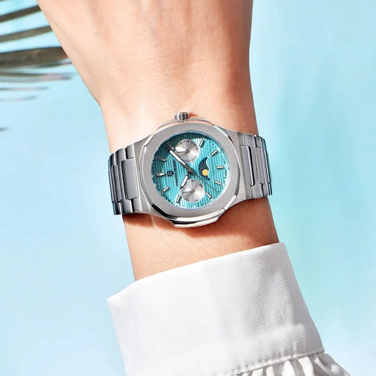 PAGANI DESIGN Women's Watches Luxury Quartz Watch For Women Multifunctional Chronograph Moon Phase Automatic Date Ladies Watch.