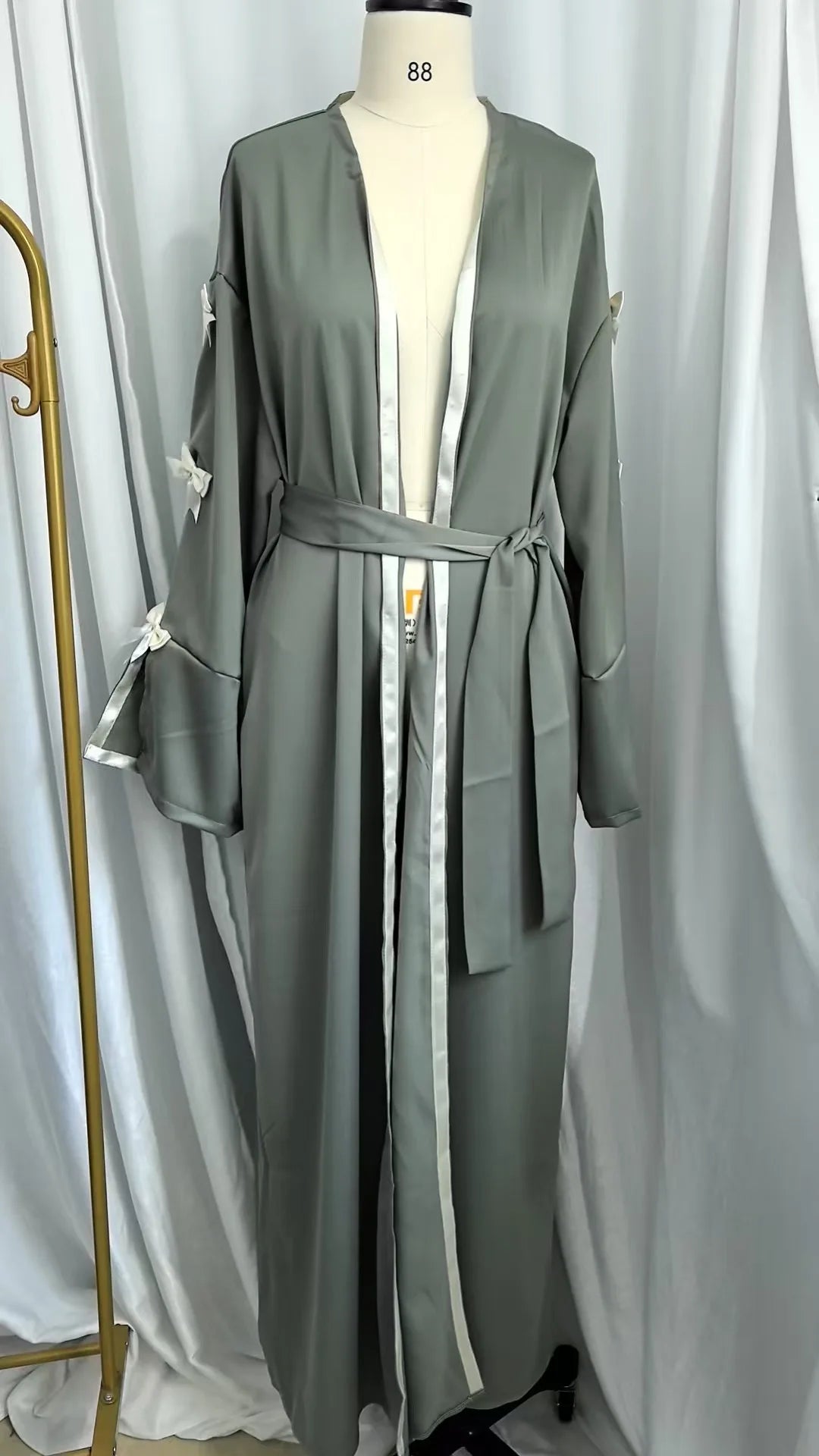 Eid Muslimischen Bogen Abaya Frauen Kleider Jalabiya Vestidos Largos Split Hülse Ramadan Marokko Dubai Lange Robe Party Islam Kaftan 2025