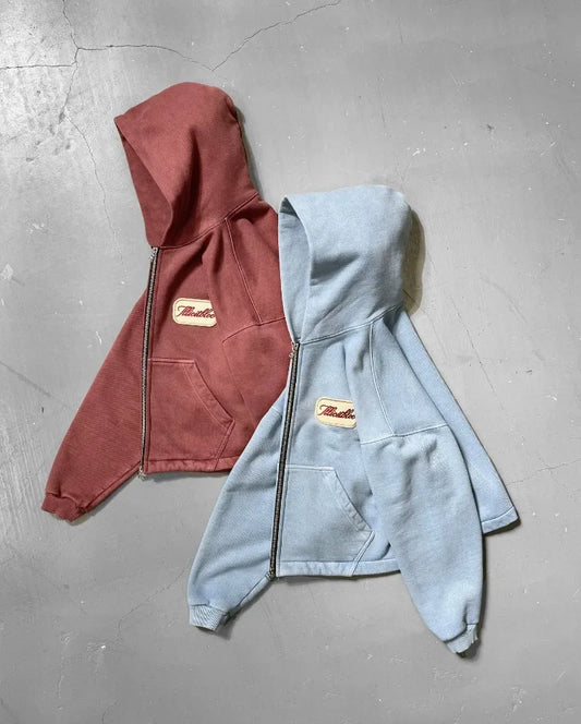 Y2K Fashion New Letter Embroidery Patch Loose Hooded Sweater Women Street Vintage Hip Hop Harajuku Leisure Couple Sports Hoodies.