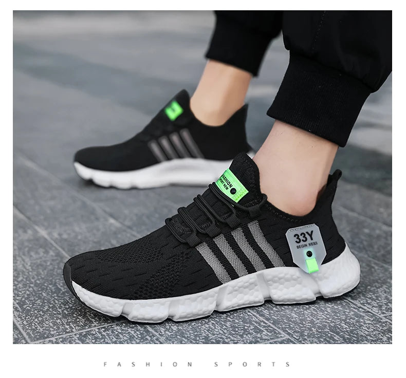 Atmungsaktives Mesh Männer Schuhe Trendy Leichte Fuß Wohnungen Plus Größe Männliche Tennis Turnschuhe Laufen Outdoor Fitness Schuhe 2024