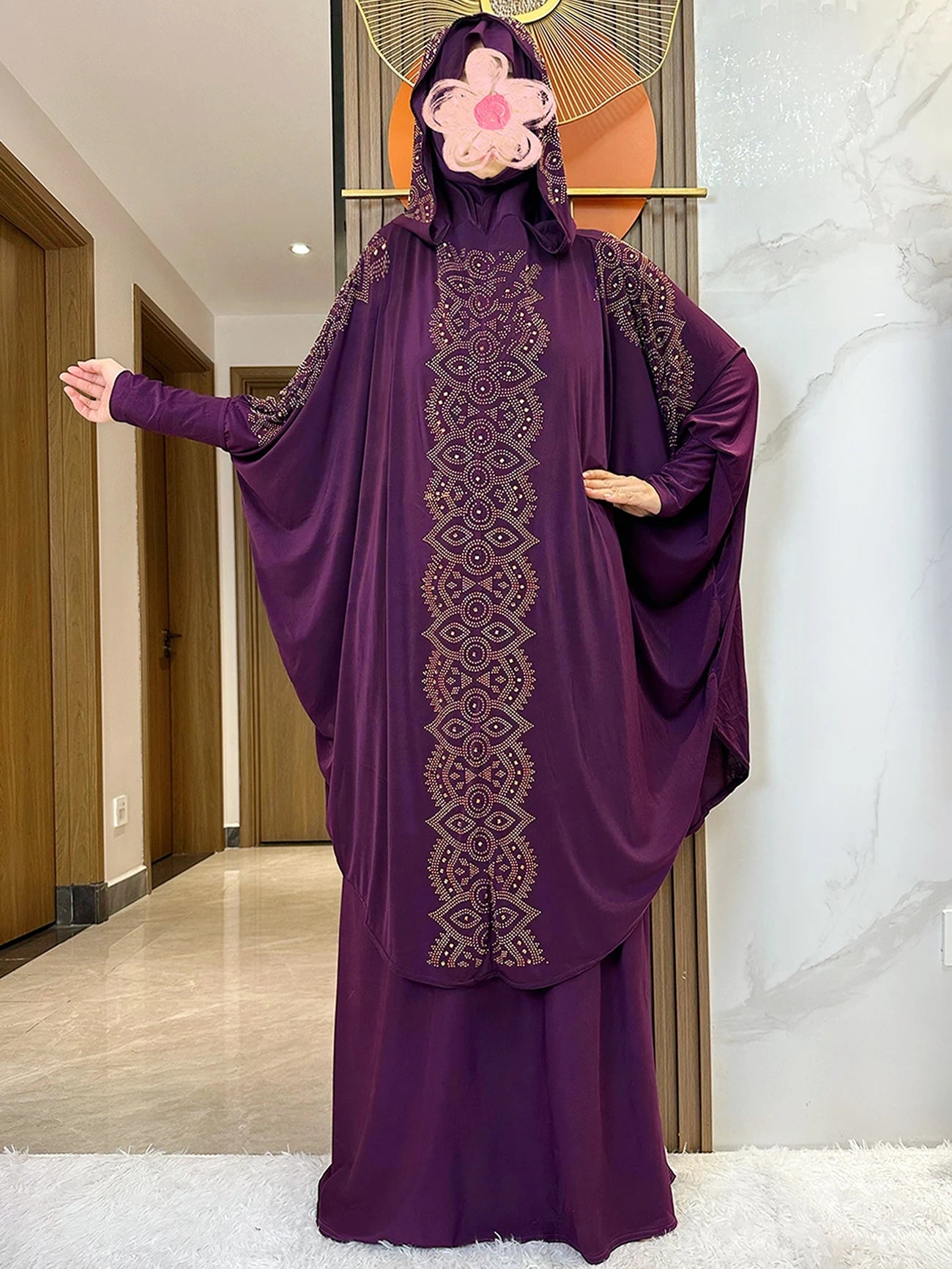 New Two Piece Set Solid Jilbab Prayer Muslim Abaya Set Women Prayer Garment Dress Hijab Long Khimar Skirt Sets Islamic Ramadan