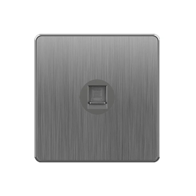 Große Neigungssteckdose im nordischen Stil, grau, 13 A, elektrische Schaltersteckdose nach britischem Standard, universelle Wand-Doppelsteckdose mit USB-Anschluss 2,1 A