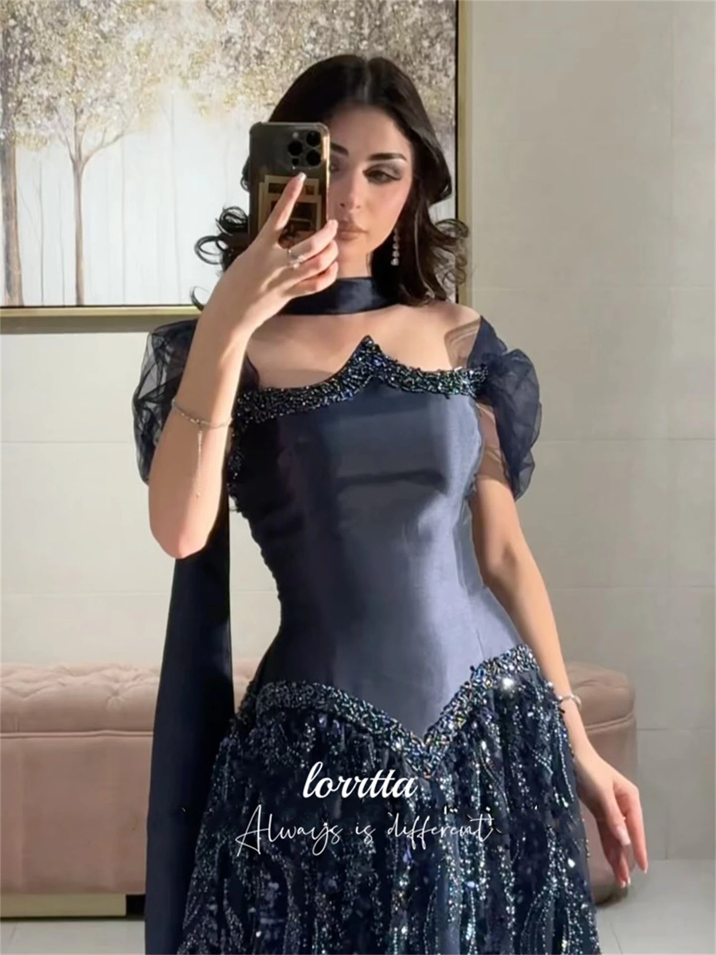 Loretta Maßgeschneidertes Kleid für besondere Anlässe, luxuriöses Abendkleid 2025, glückliche Abendkleider, Ballkleider فسات Mustaة