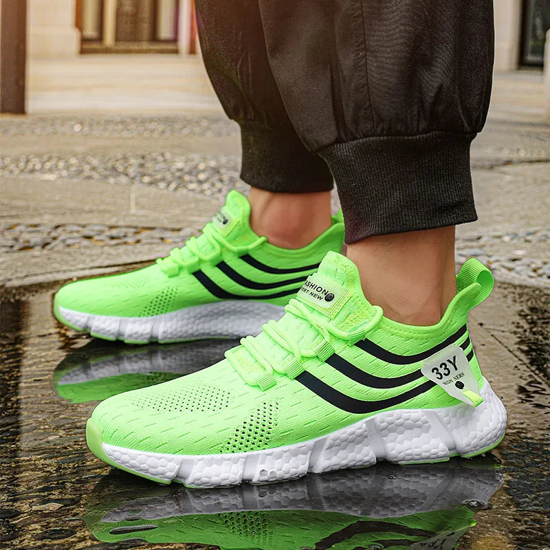 Herren Casual Sportschuhe atmungsaktiv leichte Sneakers Outdoor Mesh schwarze Laufschuhe sportlich Jogging Tenis Wanderschuhe