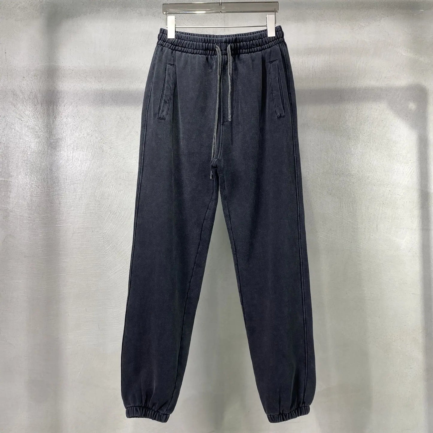 Vier Jahreszeiten Neue Mode Für Männer Casual Trendy Amerikanischen Gewaschen Gewachst Lose Einfarbig Hosen Gerade Jogger Hosen Männliche Hosen