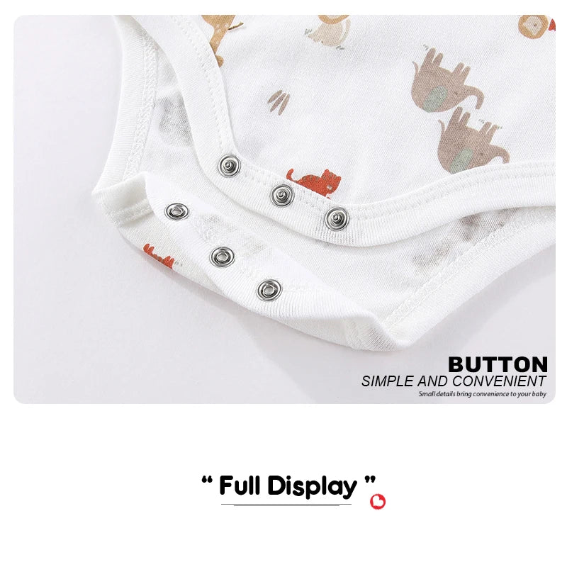5 Teile/los Vier Jahreszeiten Mode Cartoon Kurzarm Baby Junge Mädchen Bodys Weiche Neugeborenen Onesies Kleidung