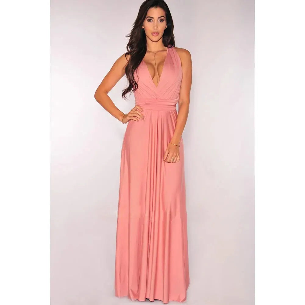 Sexy Frauen Multi way Wrap Cabrio Boho Maxi Club rotes Kleid Verband langes Kleid Party Brautjungfern Unendlichkeit Robe Longue Femme