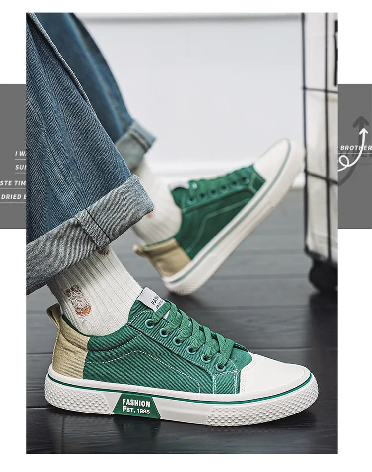 Atmungsaktive Herren-Skateschuhe aus Segeltuch mit weicher Sohle, lässige Turnschuhe, trendige, vielseitige, leichte, rutschfeste Slip-On-Sportschuhe, Größe 37–48