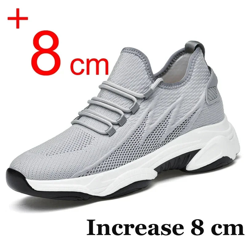 Zunehmende Herren-Turnschuhe, lässige Erhöhungsschuhe, 8 cm Höhenerhöhungsschuhe für den Sommer, atmungsaktive 6 cm Aufzugsschuhe