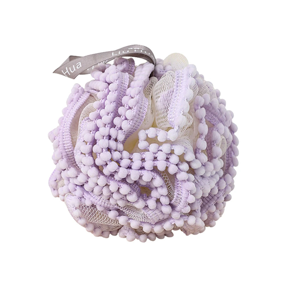 Weiche Mesh Bad Schwamm Bälle Haut Reinigung Pinsel Dusche Puff Körper Reiniger Peeling Wäscher Bad Blume Bade Zubehör