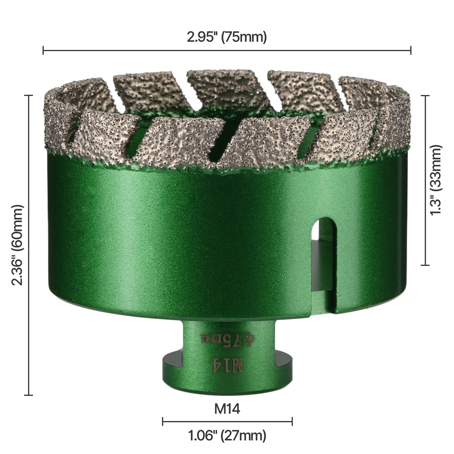 6–130 mm M14-Gewinde, trocken, vakuumgelöteter Marmor, Mauerwerk, Lochsäge, Öffner, Diamantbohrkrone für Keramikfliesen, Granit, Marmor