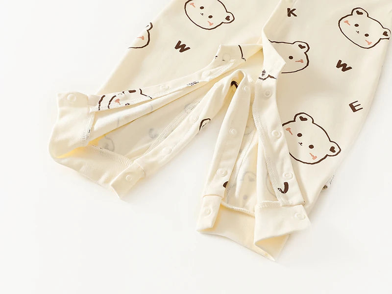 0-2Y Reine Baumwolle Langarm Neugeborenen Baby Strampler Haut-freundliche Einteilige Windel Overall Unterwäsche Infant Cartoon Homewear