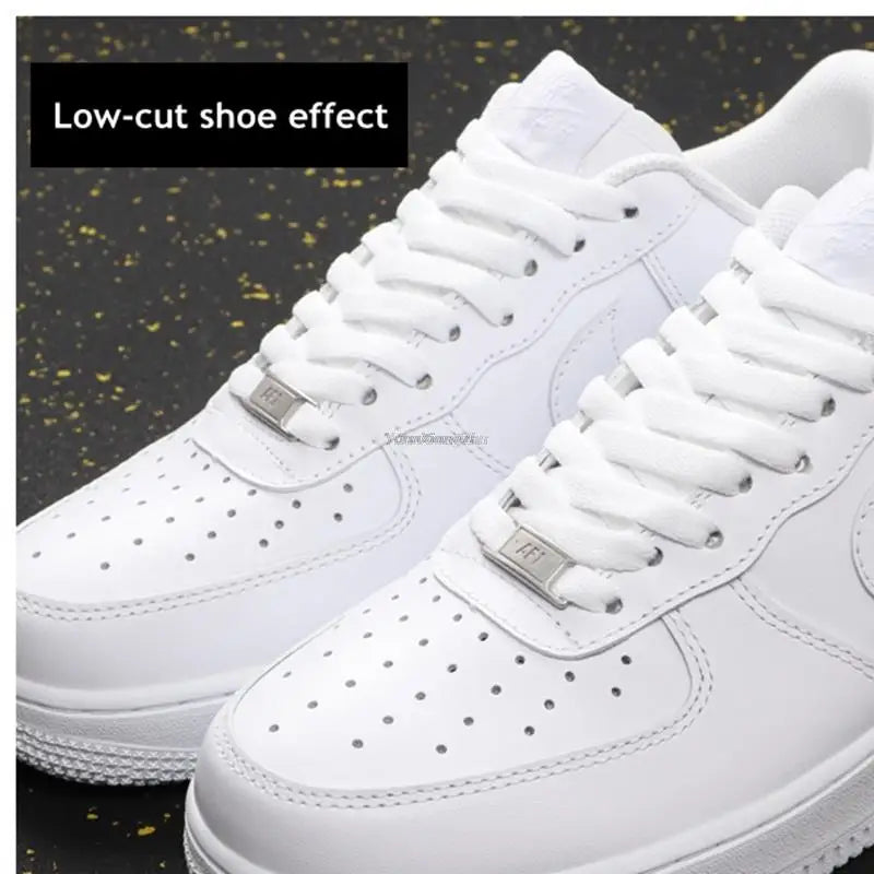 Original AF1 Schnürsenkel-Kombination, weiße flache Schnürsenkel und Schuhdekoration, Anzug, Sneaker, Schnürsenkel, Air Force One, Schuhzubehör