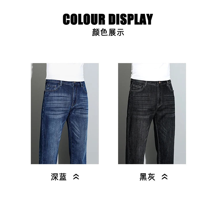 190 cm 200 cm hohe Jeans für Herren, gerade, normale Passform, Denim-Hose, männlich, Teeneeger, Stretch, extra lang, Länge 110, 115 cm, 120 cm, verlängert